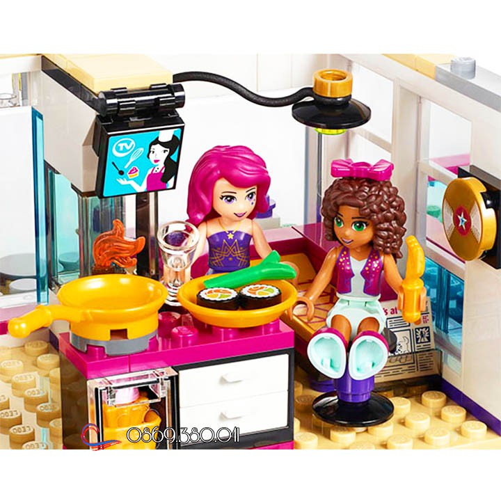 Bộ lego Friends bela 10498/ lepin 01064/ Sx3008 / Tenma 3013 Biệt thự friend liv