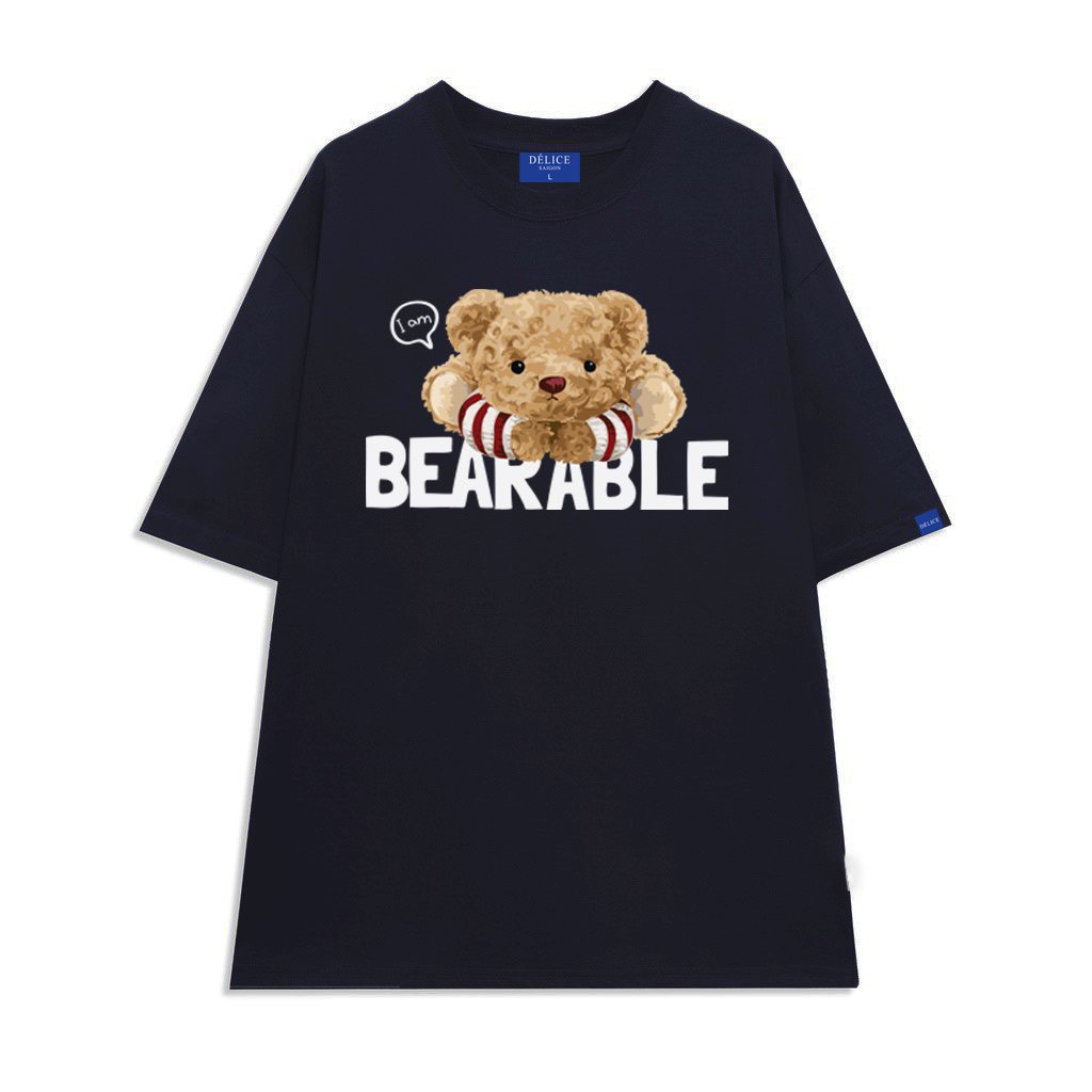 [ Full Box + Tag ] Áo thun phông Unisex cotton 100% form rộng tay ngắn BEARABLE