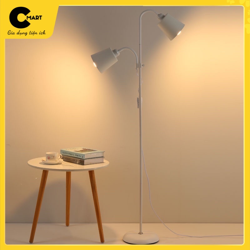 [SẴN] Đèn Sàn Đèn Cây Đứng Hai Đầu Trang Trí Decor Phòng Đơn Giản Hiện Đại 2201/SB004 [CMART_GIA DỤNG TIỆN ÍCH]