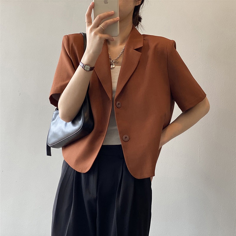 Áo Khoác Blazer Nữ Ngắn Tay Dáng Ngắn Công Sở Thanh Lịch Thời Trang Sugal AO KHOAC NU 002V4 | BigBuy360 - bigbuy360.vn