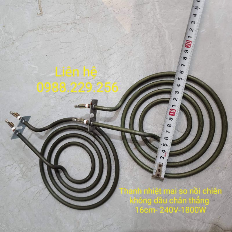 Thanh nhiệt nồi chiên không dầu 16cm 240V- 1800W/ 15cm 220V-1500W/ 17cm 220V-1700W chân thẳng