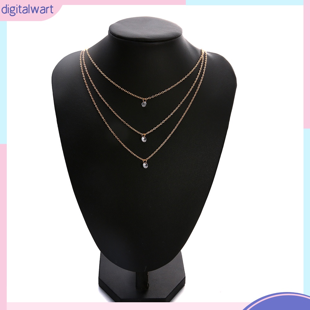 Vòng cổ nhiều lớp đính đá lấp lánh sành điệu