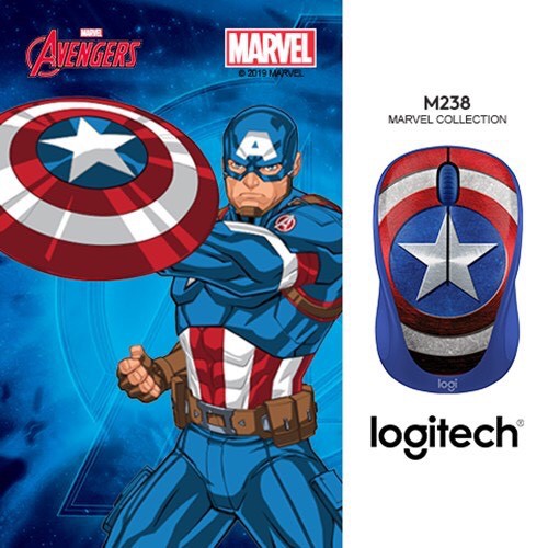 Chuột Không Dây Logitech M238 Marvel Collection - Hàng Chính Hãng