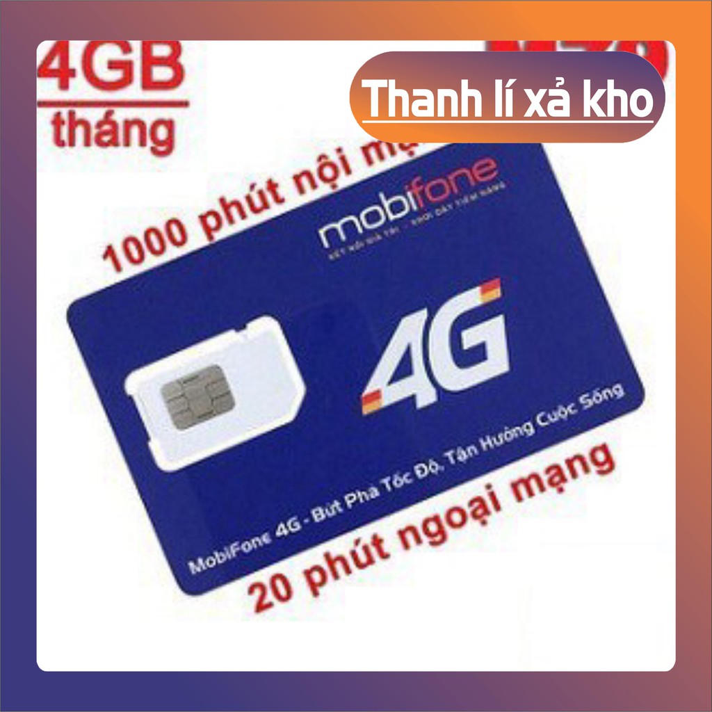 Sim 4G Mobifone MC79 - M79 -  - 4GB DATA TỐC ĐỘ CAO - GỌI MIỄN PHÍ - 79K/THÁNG