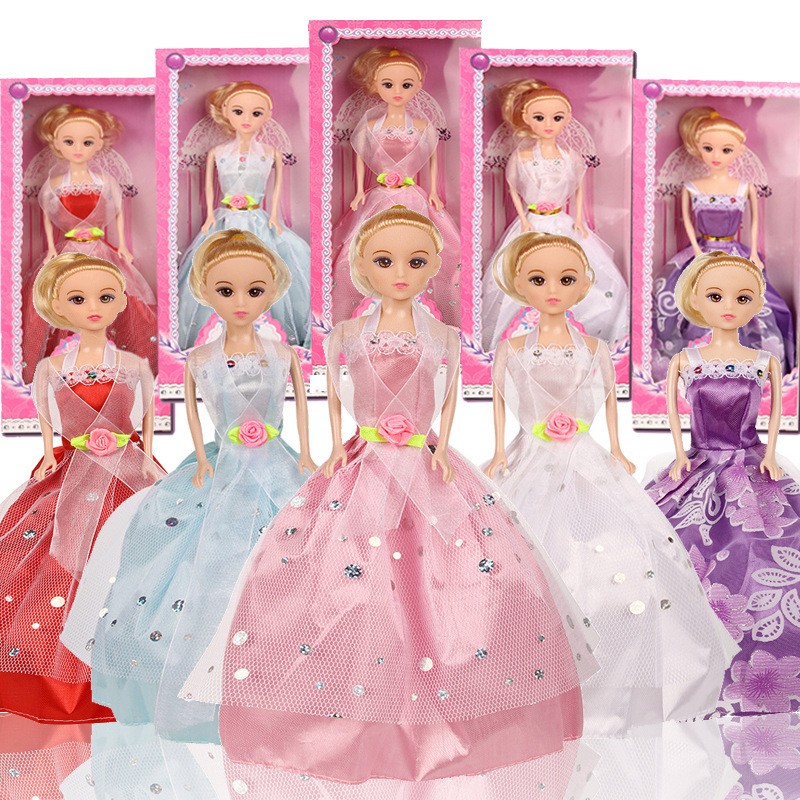 2 búp bê barbie đồ chơi kèm quần áo thời trang cho trẻ em gái