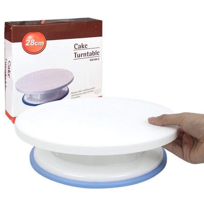 Bàn Xoay Làm Bánh Nhựa Đế Silicon Chống Trơn 28cm
