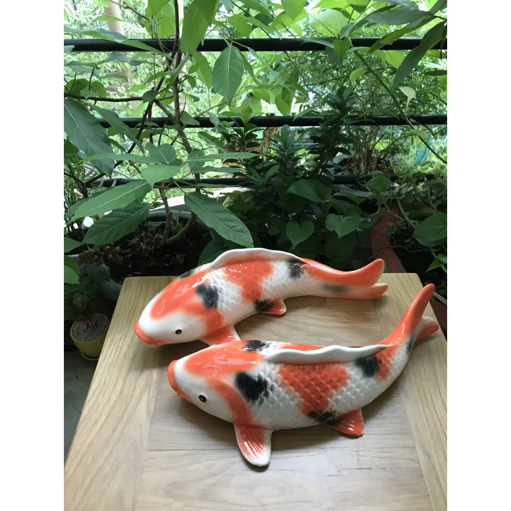 Cá koi nhật gốm sứ trang trí decor