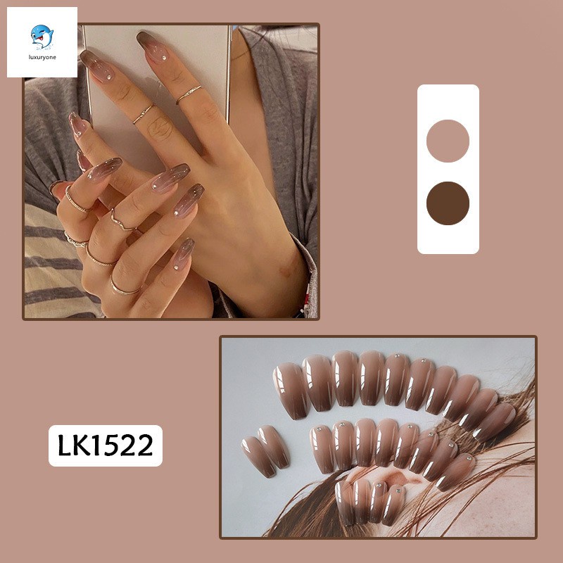 [Hàng mới về] Set 24 móng tay giả nhiều họa tiết thời trang mới