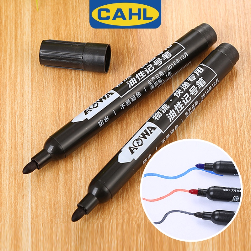 Bộ 3 Bút Lông Đánh Dấu Dầu Vĩnh Viễn Đầu Trung Bình Khô Nhanh Và Chống Nước Nhiều Màu Sắc