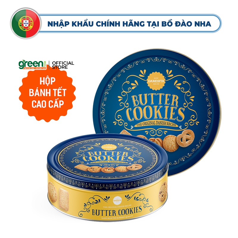 Hộp bánh qui bơ vị truyền thống Danesita 454g, Xuất xứ Bồ Đào Nha