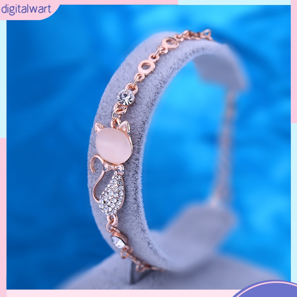 Vòng Tay Mặt Mèo Đính Đá Thời Trang