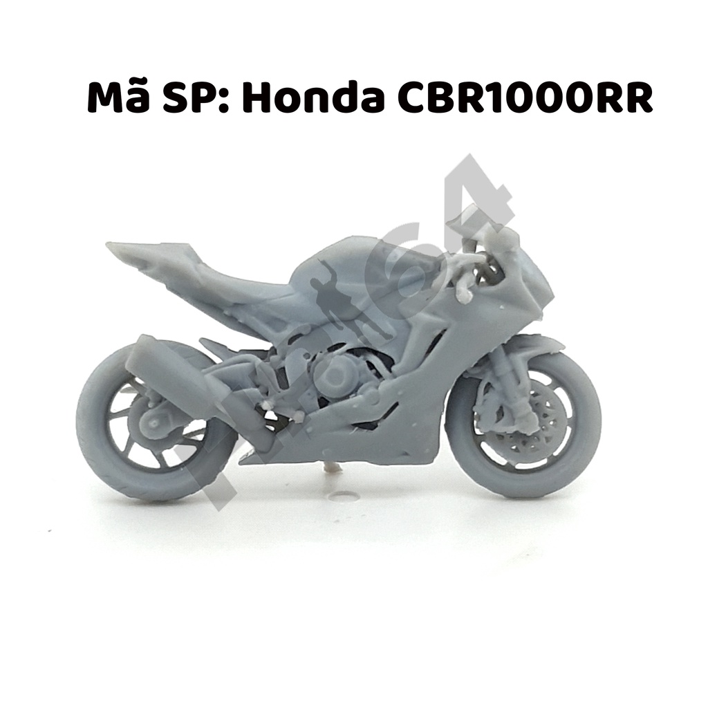 Mô hình xe mô tô thô chưa sơn tỉ lệ 1/64 Honda CBR1000RR 2017