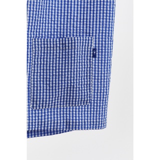 TheBlueTshirt- Áo khoác sơ mi nữ - Blue Checked Overshirt Jacket