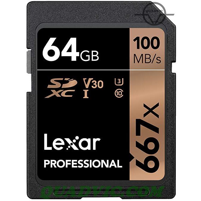 Thẻ nhớ 64GB 128GB 256GB SDXC Lexar Professional 667x 100MB/s quay phim 8K Quadvic.com