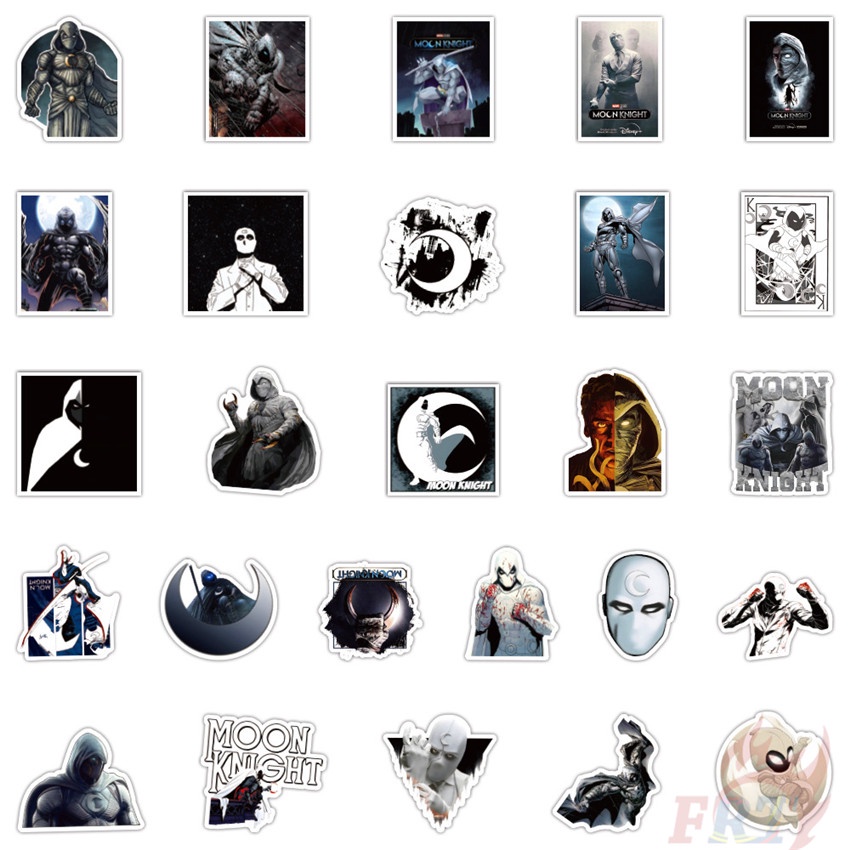 Set 100 miếng dán họa hình Moon Knight Series 01 không thấm nước độc đáo