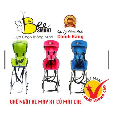 Ghế Ngồi Xe máy ghế xe ga - BEESMART X1 CÓ MÁI CHE