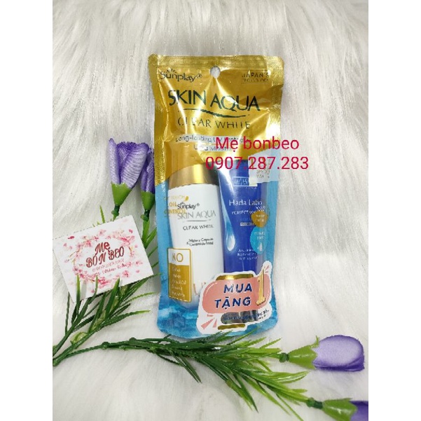 (Mẫu mới 2024) Sữa chống nắng hằng ngày dưỡng trắng Sunplay Skin Aqua Clear White SPF 50+ PA++++25g | BigBuy360 - bigbuy360.vn