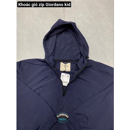 Khoác gió zip Giordano kid