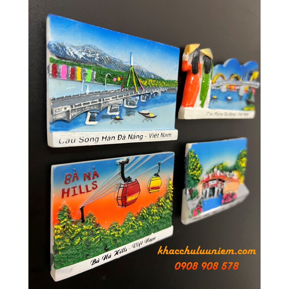 Magnet 3D lưu niệm hình địa danh miền trung chất liệu bột đá poly - Quà tặng lưu niệm Việt Nam
