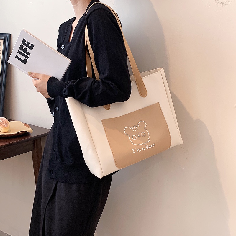 Túi Xách Cỡ Lớn Màu Sắc Độc Đáo Phong Cách Hàn Quốc Thời Trang Mùa Hè Cho Nữ