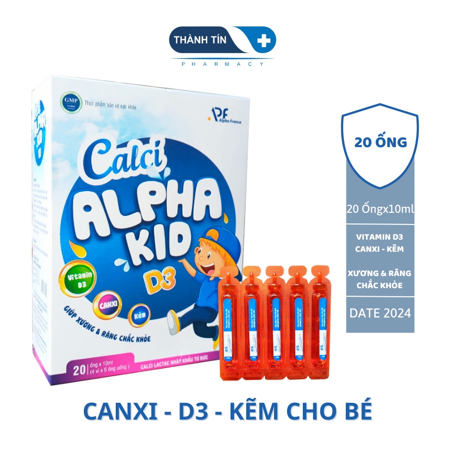 Canxi D3 Cho Bé Xương Răng Chắc Khỏe Alpha Kid D3 Dạng Siro Của Alpha France