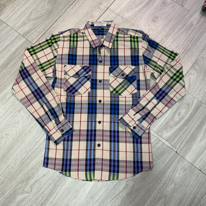 Sơ mi kẻ loang BBR new 1284, Áo sơ mi nam phối sọc mẫu mới