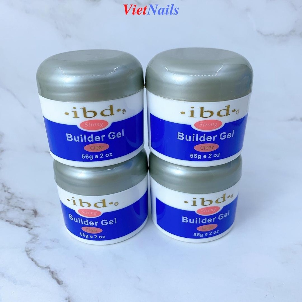 Gel Đắp IBD Đắp Móng Màu Clear Hũ 56g - IBD Strong