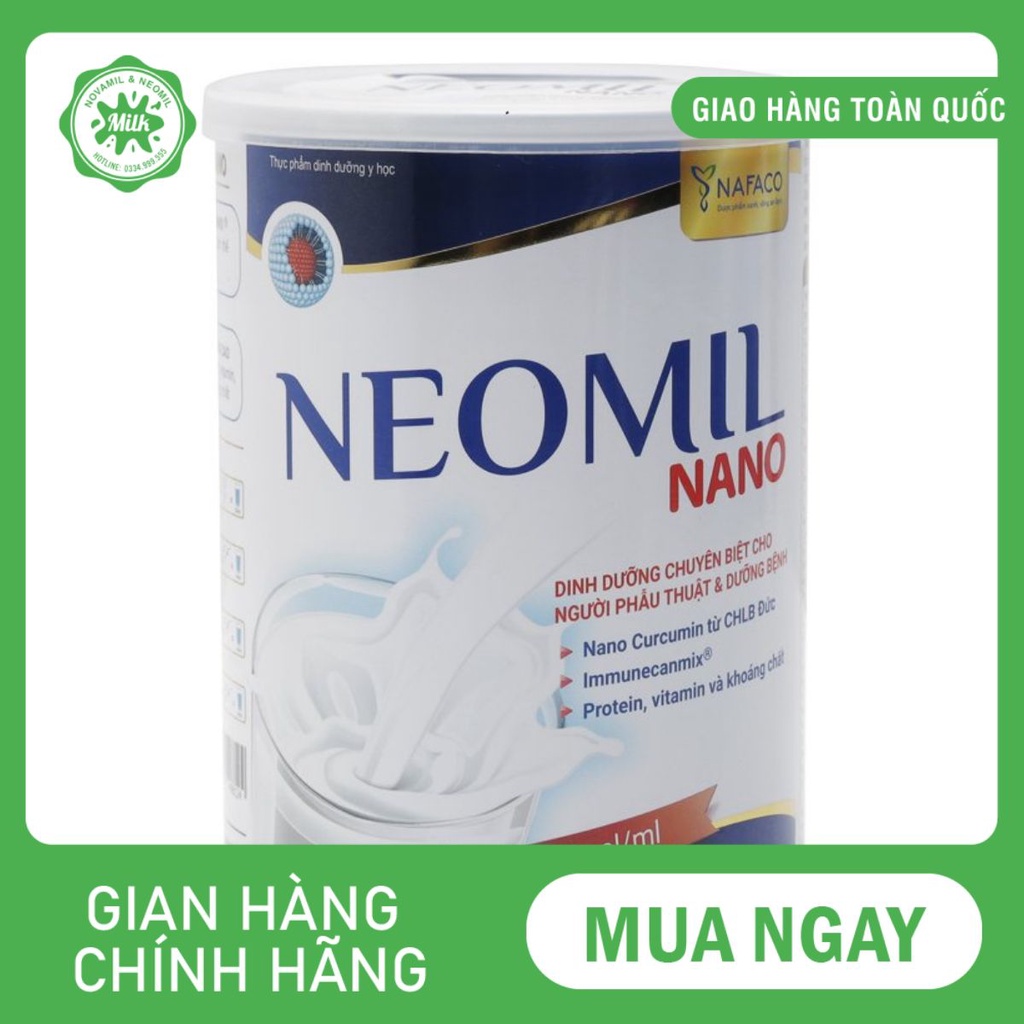 Sữa bột Neomil Nano 400g - Dinh dưỡng chuyên biệt cho người phẫu thuật và dưỡng bệnh