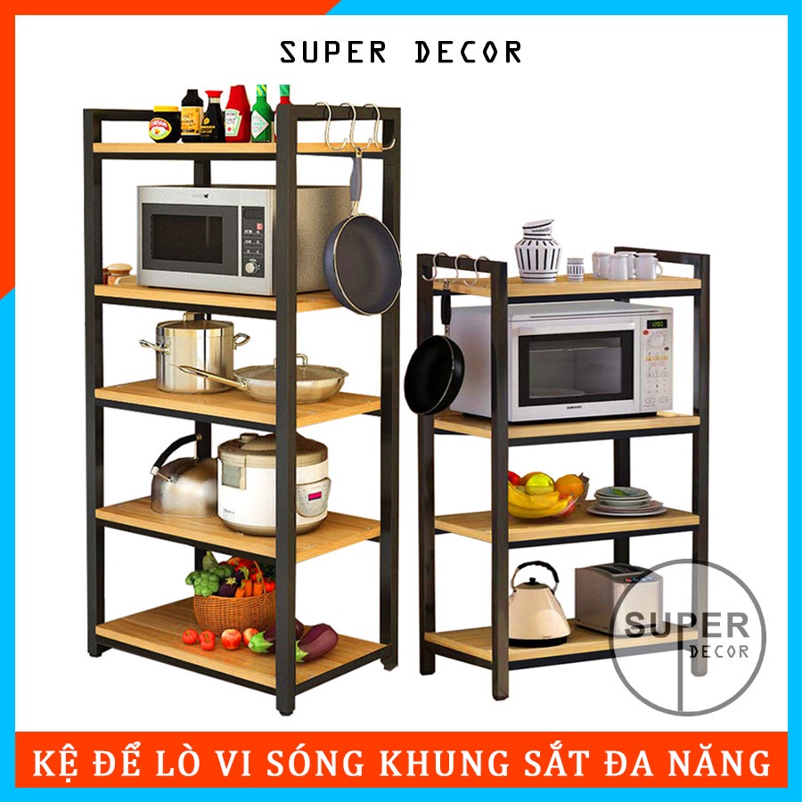Kệ Để Lò Vi Sóng, thép không gỉ sơn tĩnh điện, Lắp ráp thông minh, kệ lò vi sóng chịu lực cao, rộng 50- 60cm sâu 30-40cm