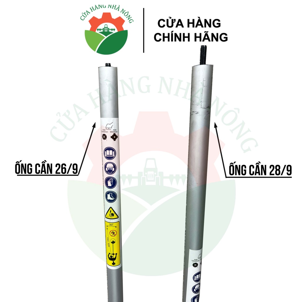 Ống cần cắt cỏ 26 / 28 / Ti cắt cỏ rơnia 7 khía / 9 khía