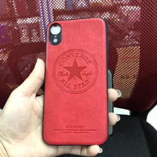 Ốp Iphone Xr dẻo vân giả da in logo