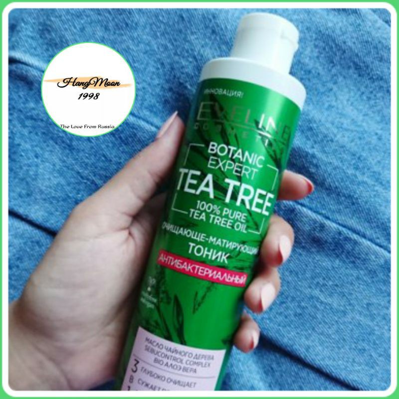 TONER LÀM SẠCH, KHÁNG KHUẨN EVELINE BOTANIC EXPERT TEA TREE 225ML - NGĂN NGỪA MỤN ĐẦU ĐEN, MỤN TRỨNG CÁ HIỆU QU - 9751