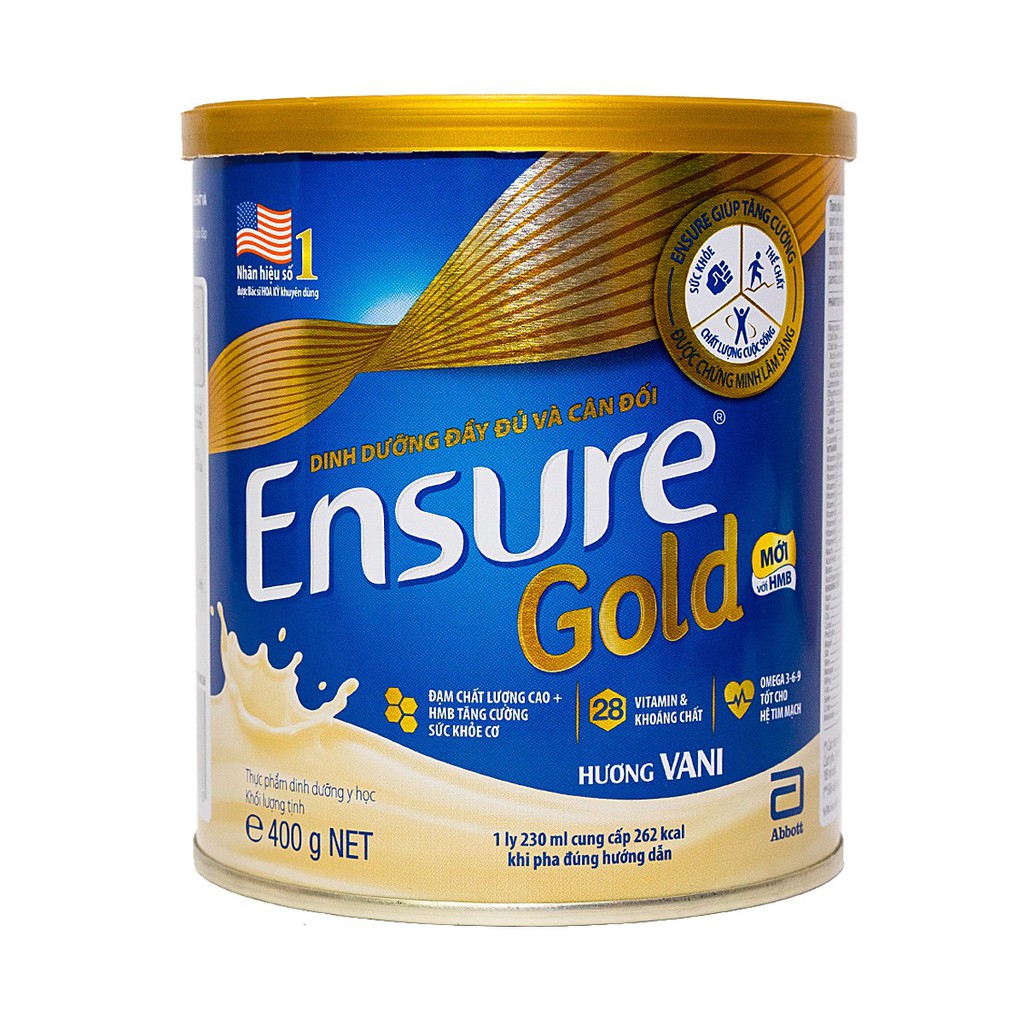 Sữa ensure gold dinh dưỡng cho người lớn lon 400g