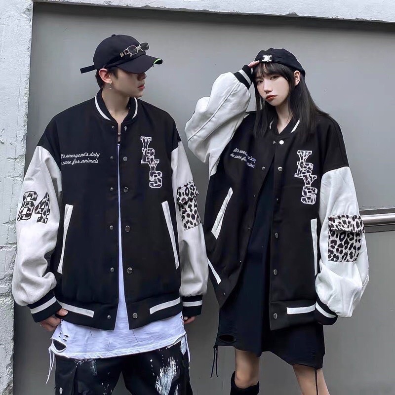 ÁO KHOÁC NỈ PHỐI HOẠ TIẾT BÁO ĐỐM ( có ảnh thật )