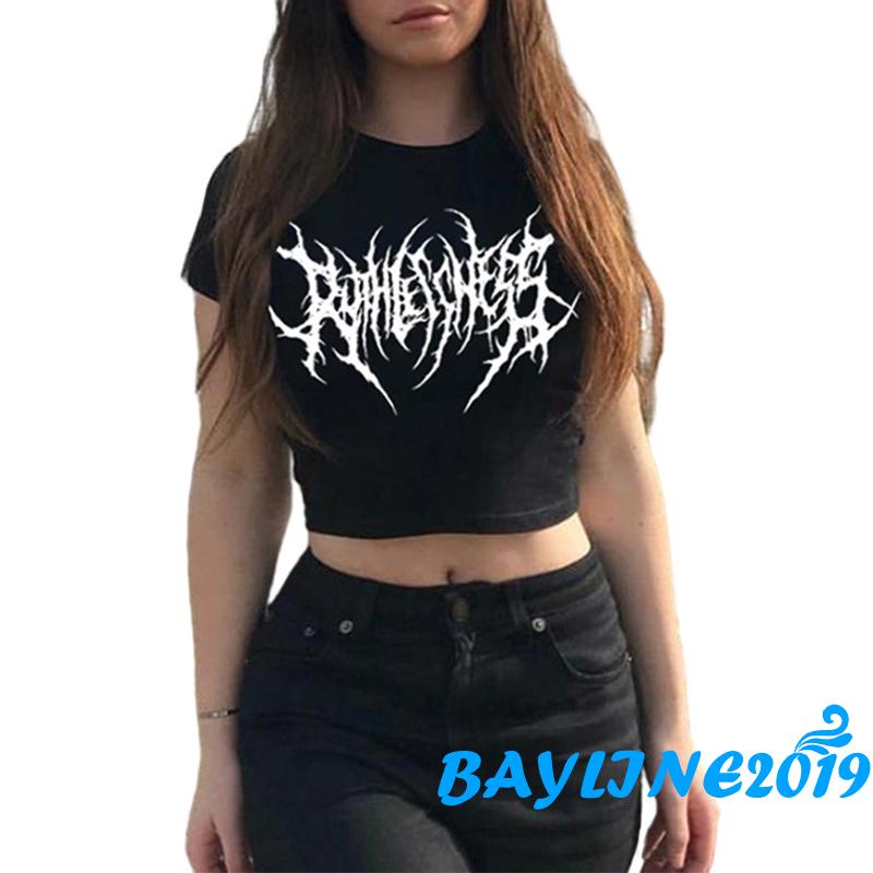 Áo Thun Tay Ngắn Cổ Tròn In Họa Tiết Hình Học Thời Trang Mùa Hè Cho Nữ