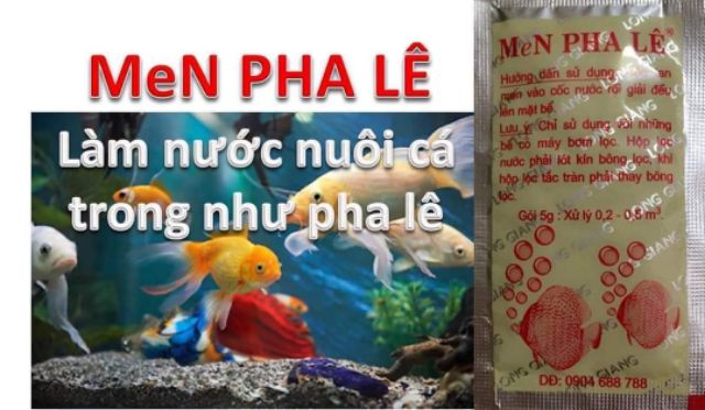 1 Hộp, 20 gói MEN PHA LÊ - MEN VI SINH BỘT SIÊU TRONG NƯỚC HỒ CÁ