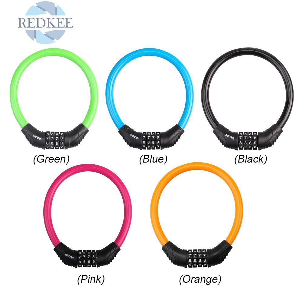 Khóa Cáp Xe Đạp Đặt Mật Mã 4 Chữ Số Chống Trộm An Toàn