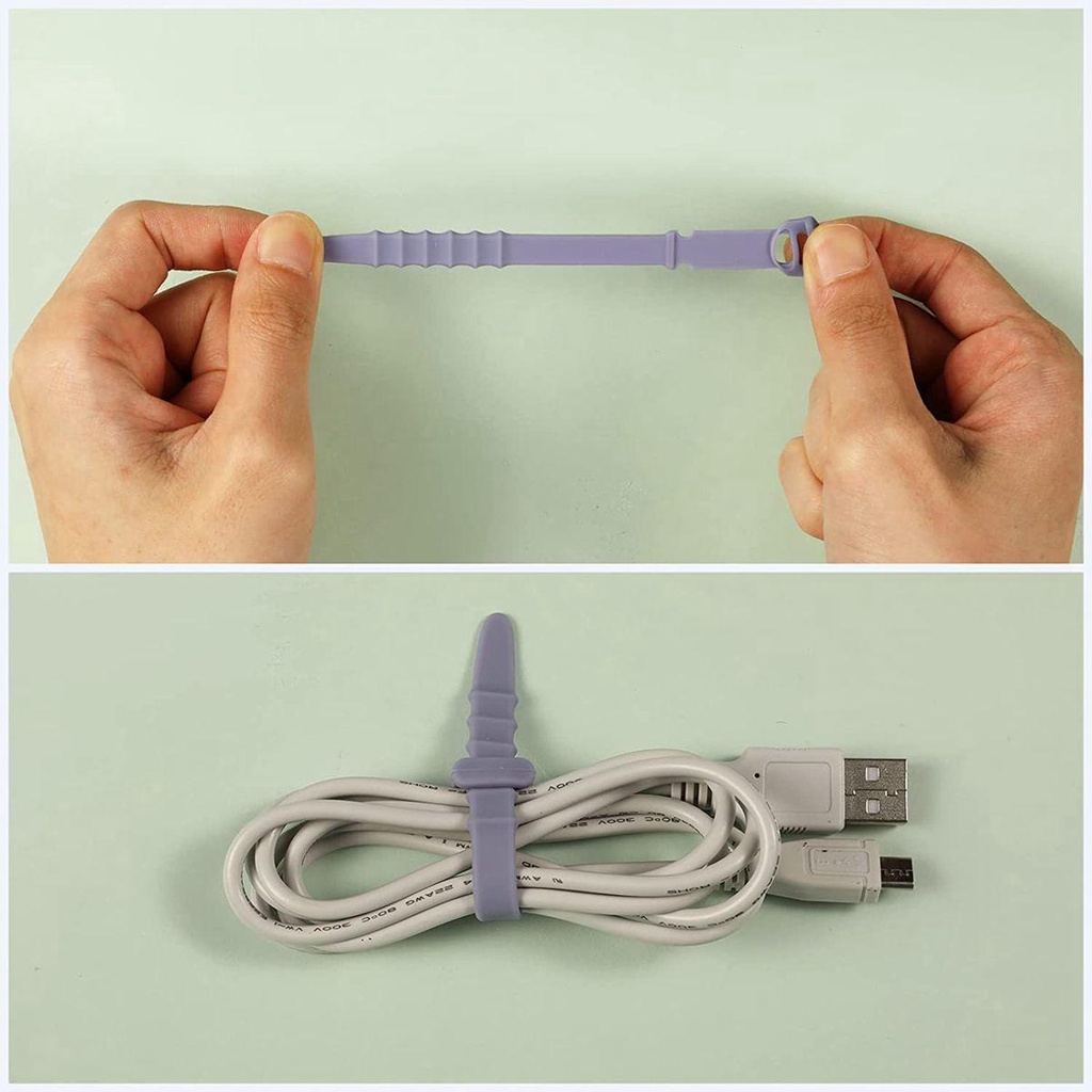 Set 20 Dây Silicone Co Giãn Buộc Cà Vạt