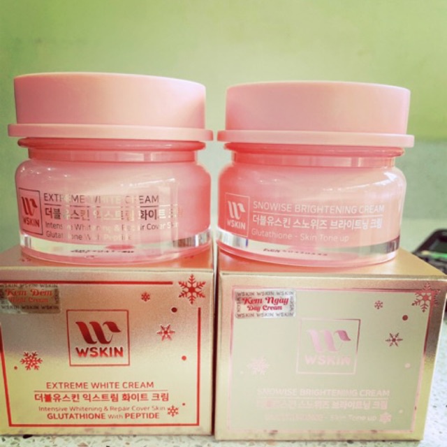 Kem dưỡng tái tạo da và dưỡng trắng da ban đêm wskin Hàn Quốc 50g