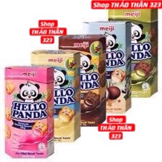 Bánh Gấu HELLO PANDA meiji 50g (Vị Dâu, Vị Kem Sữa, Vị SôCôla)