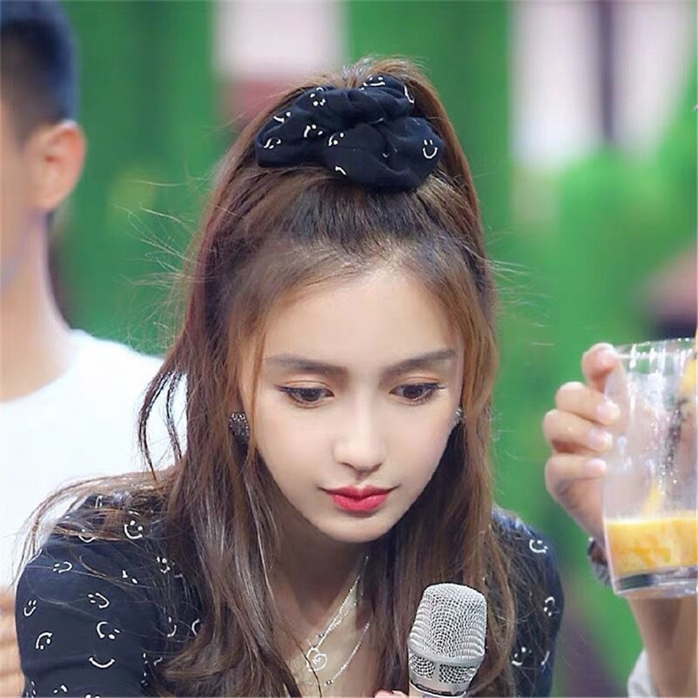 Dây cột tóc hình mặt cười phong cách hàn quốc thời trang cho nữ