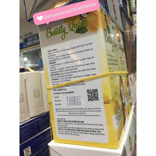 Viên uống beauty queen cải thiện nội tiết tố nữ ,giảm nám sạm tàn nhang lọ 30v | BigBuy360 - bigbuy360.vn