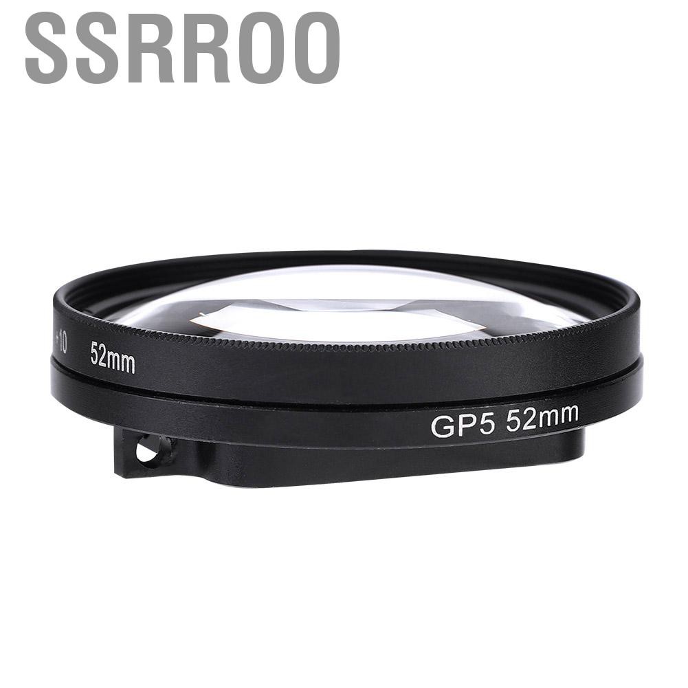 Ssrroo 10X Macro Lens Filter 52mm Close up Micro-camera for Gopro Hero 5/6 Camera