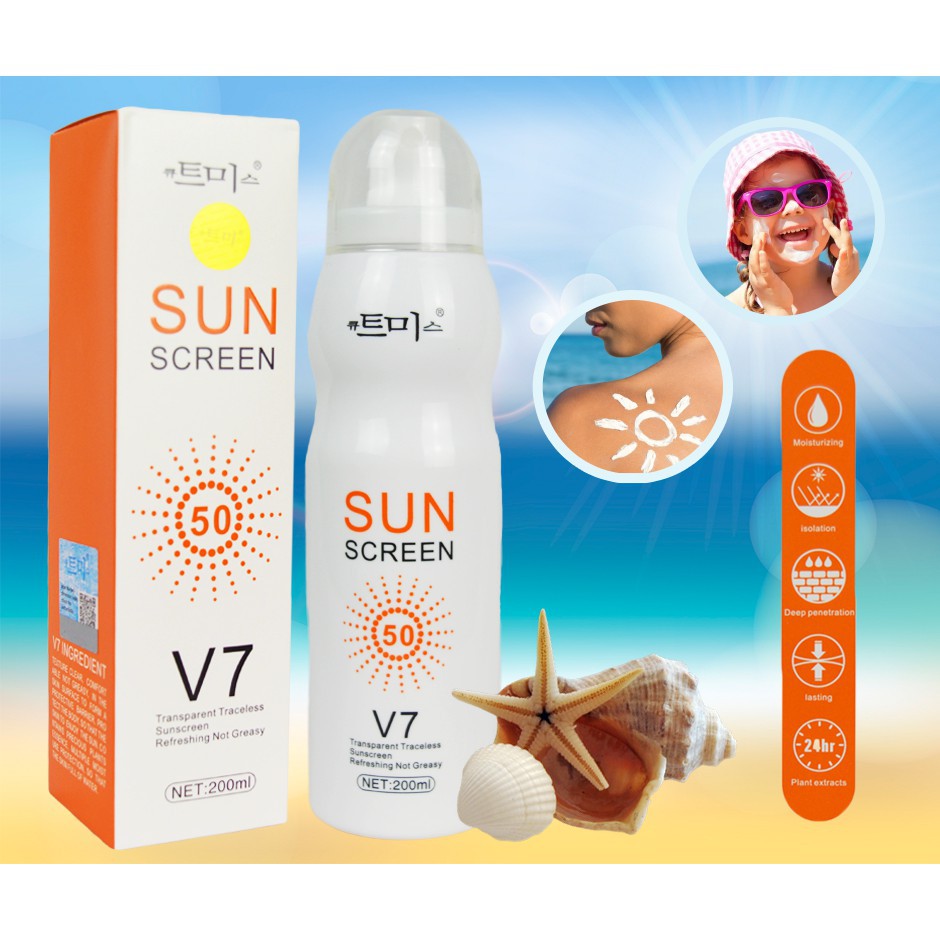 Kem xịt chống nắng SunScreen V7 Magic Flowers SPF 50 Hàn Quốc