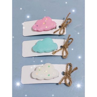 Kẹp tóc dễ thương hình mây handmade 4cm