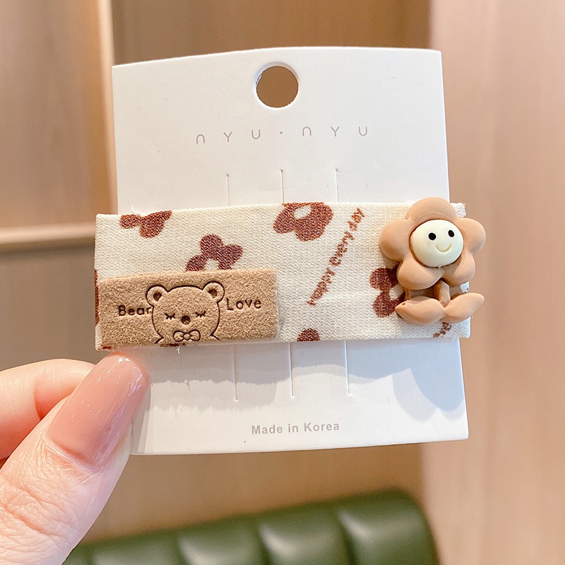 Kẹp tóc họa tiết hình gấu dễ thương cho bé gái