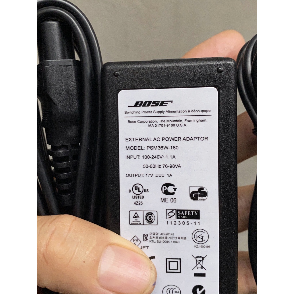 Adapter sạc Loa Bose SoundLink I II III 17V chính hãng