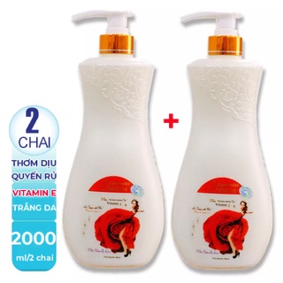 Combo 02 chai x 1000ml _ sữa tắm thơm trắng da salome 1000ml