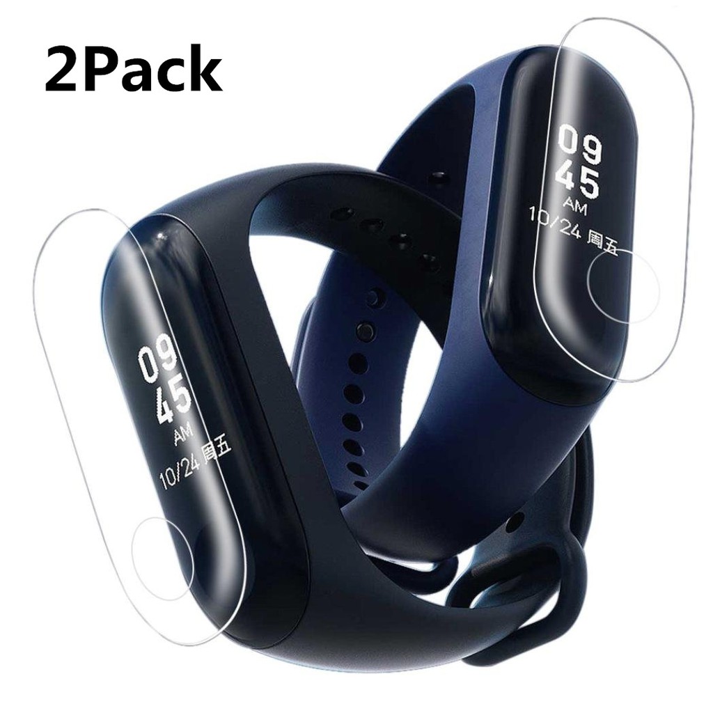 2 Miếng Dán Màn Hình Lcd Chống Cháy Nổ Cho Xiaomi Mi Band 3 / 2