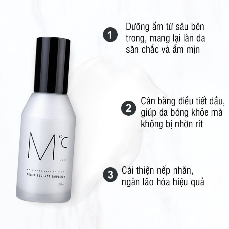 Tinh chất dưỡng ẩm MdoC Relief Essence Emulsion dành cho nam loại 30ml, 100ml TM-MSR05